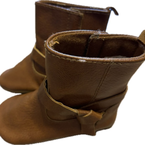 Old Navy NWOT Baby Girl Winter Boot Shoe Bundle Black Tan Size 6-12 months - Picture 4 of 16